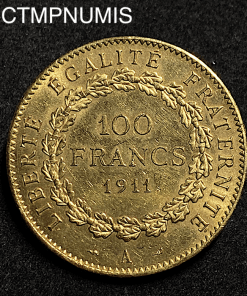 ,MONNAIE,100,FRANCS,OR,GENIE,1911,