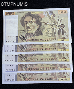 ,BILLET,100,FRANCS,DELACROIX,NEUF,1989,