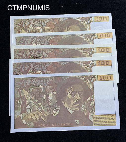 ,BILLET,100,FRANCS,DELACROIX,NEUF,1989,