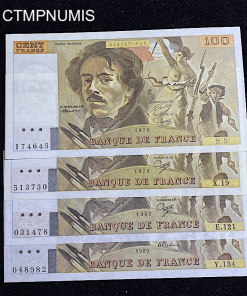 ,BILLET,100,FRANCS,DELACROIX,1978,NEUF,