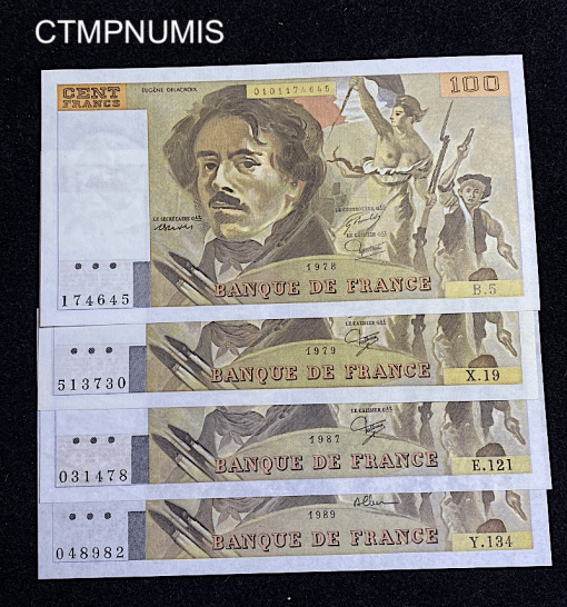 ,BILLET,100,FRANCS,DELACROIX,1978,NEUF,