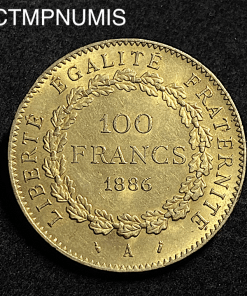 ,MONNAIE,100,FRANCS,OR,GENIE,1886,