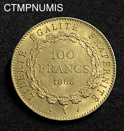 ,MONNAIE,100,FRANCS,OR,GENIE,1886,