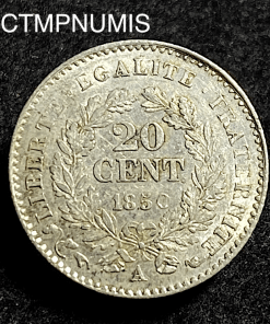 ,MONNAIE,20,CENTIMES,ARGENT,CERES,1850,