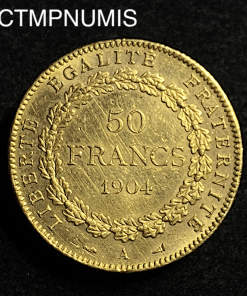,MONNAIE,50,FRANCS,OR,GENIE,1904,