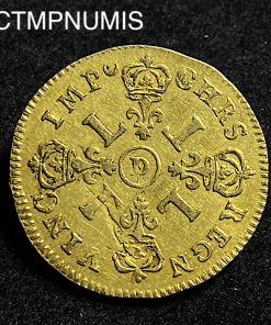 ,MONNAIE,ROYALE,DEMI,LOUIS,OR,1694,LYON,