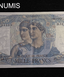 ,BILLET,1000,FRANCS,MINERVE,1945,