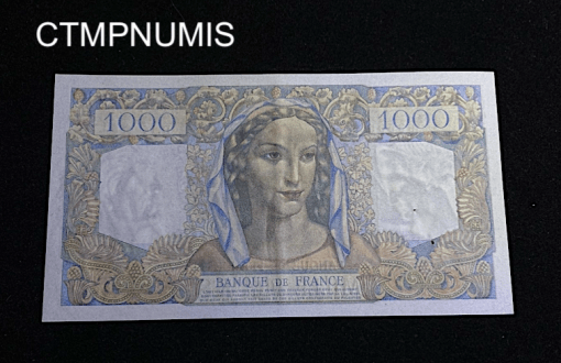 ,BILLET,1000,FRANCS,MINERVE,1945,