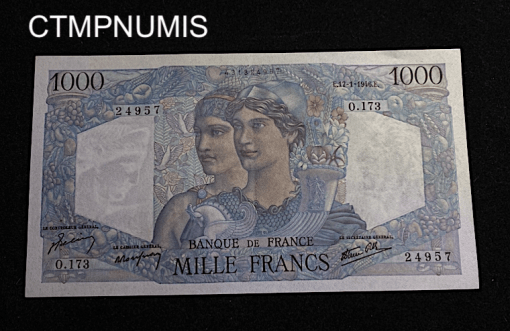,BILLET,1000,FRANCS,MINERVE,1946,
