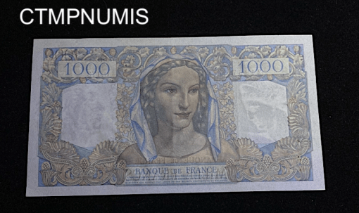 ,BILLET,1000,FRANCS,MINERVE,1946,