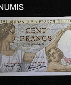 ,BILLET,100,FRANCS,SULLY,1940,NEUF,