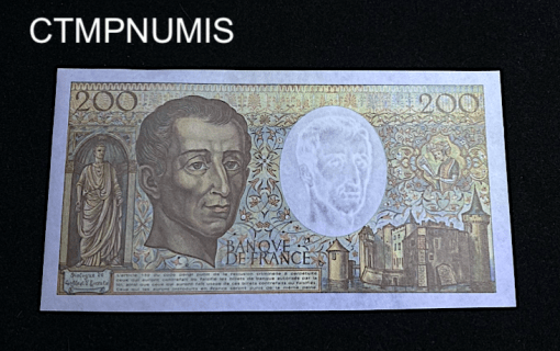 ,BILLET,200,FRANCS,MONTESQUIEU,1992,NEUF,