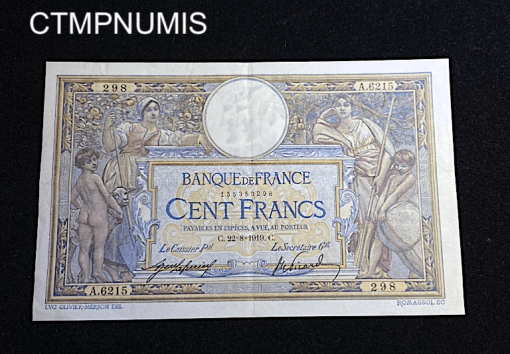 ,BILLET,100,FRANCS,MERSON,1919,