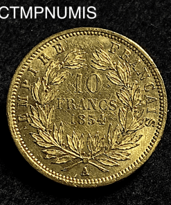 ,MONNAIE,10,FRANCS,OR,PETIT,MODULE,1854,