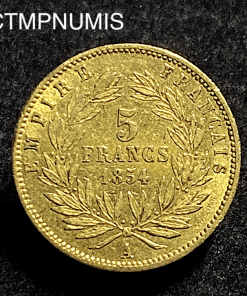 ,MONNAIE,EMPIRE,5,FRANCS,OR,NAPOLEON,1854,