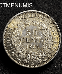 ,MONNAIE,50,CENTIMES,CERES,1851,FDC,