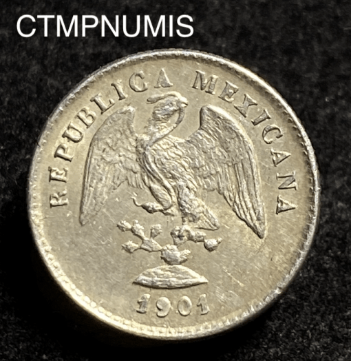 ,MONNAIE,MEXIQUE,5,CENTAVOS,ARGENT,1901,MEXICO,