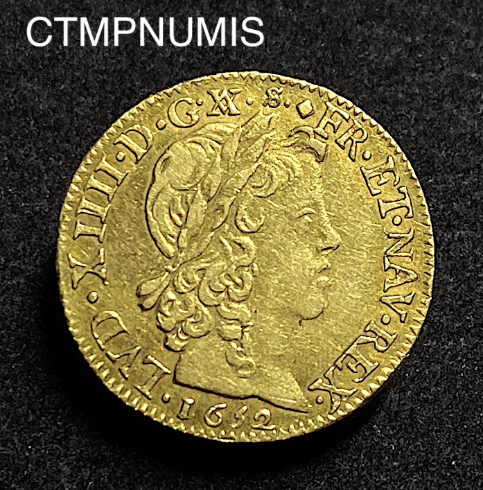 MONNAIE ROYALE LOUIS XIV LOUIS D&amp;#39;OR A LA MECHE LONGUE 1652 D LYON ...