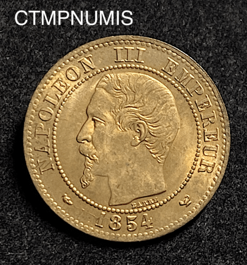 ,MONNAIE,EMPIRE,2,CENTIMES,NAPOLEON,1854,LILLE,