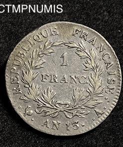 ,MONNAIE,1,FRANC,ARGENT,NAPOLEON,AN,13,