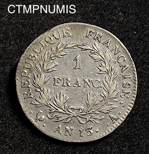 ,MONNAIE,1,FRANC,ARGENT,NAPOLEON,AN,13,