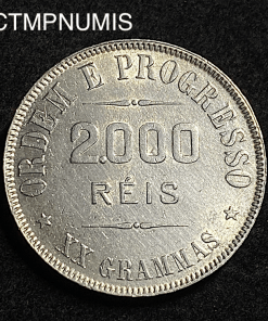 ,MONNAIE,BRESIL,2000,REIS,ARGENT,1911,