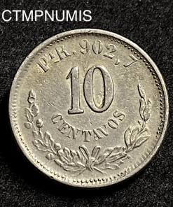 ,MONNAIE,MEXIQUE,10,CENTAVOS,ARGENT,1890,PI,