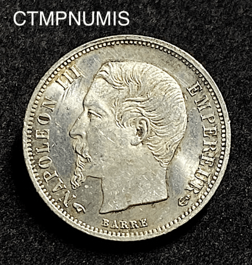 ,MONNAIE,EMPIRE,50,CENTIMES,ARGENT,NAPOLEON,1858,