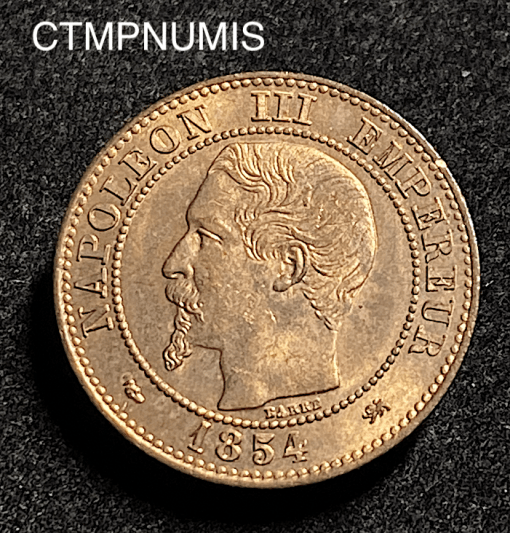 ,MONNAIE,EMPIRE,2,CENTIMES,NAPOLEON,1854,D,LYON,