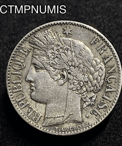 ,MONNAIE,1,FRANC,ARGENT,CERES,1851,