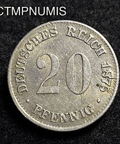 ,MONNAIE,ALLEMAGNE,20,PFENNIG,ARGENT,1875,E,