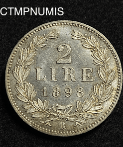 ,MONNAIE,SAN,MARIN,2,LIRE,ARGENT,1898,SPL,