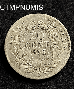 ,MONNAIE,EMPIRE,20,CENTIMES,NAPOLEON,1856,D,LYON,