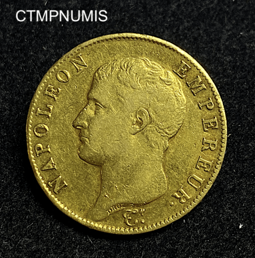 ,MONNAIE,40,FRANCS,OR,NAPOLEON ,AN,14,U,TURIN,