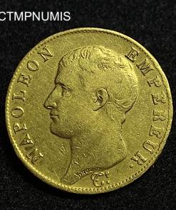 ,MONNAIE,40,FRANCS,OR,NAPOLEON ,AN,14,U,TURIN,