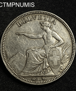 ,MONNAIE,SUISSE,5,FRANCS,ARGENT,1850,