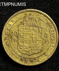 ,MONNAIE,HONGRIEN,20,FRANCS,8,FORINT,OR,1870,