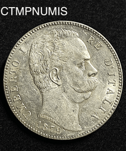 ,MONNAIE,ITALIE,5,LIRE,ARGENT,1879,ROME,