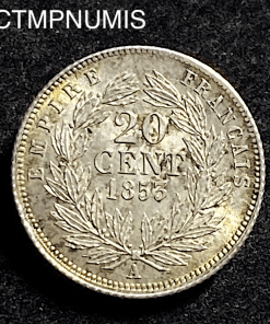 ,MONNAIE,EMPIRE,20,CENTIMES,ARGENT,NAPOLEON,1853,