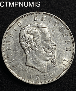 ,MONNAIE,ITALIE,5,LIRE,ARGENT,1870,R,ROME,