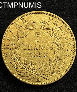,MONNAIE,EMPIRE,5,FRANCS,OR,1858,