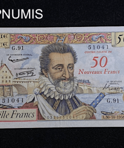 ,BILLET,50,NF,SUR,5000,FRANCS,HENRI,IV,1958,