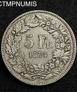 ,MONNAIE,SUISSE,5,FRANCS,ARGENT,1874,