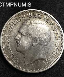 ,MONNAIE,SERBIE,5,DINARA,ARGENT,1870,