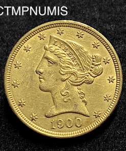 ,MONNAIE,ETATS,UNIS,5,DOLLAR,OR,1900,