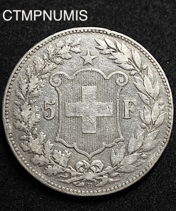 ,MONNAIE,SUISSE,5,FRANCS,ARGENT,1890,