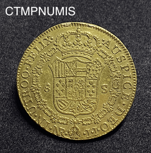 ,MONNAIE,COLOMBIE,8,ESCUDOS,1803,OR,