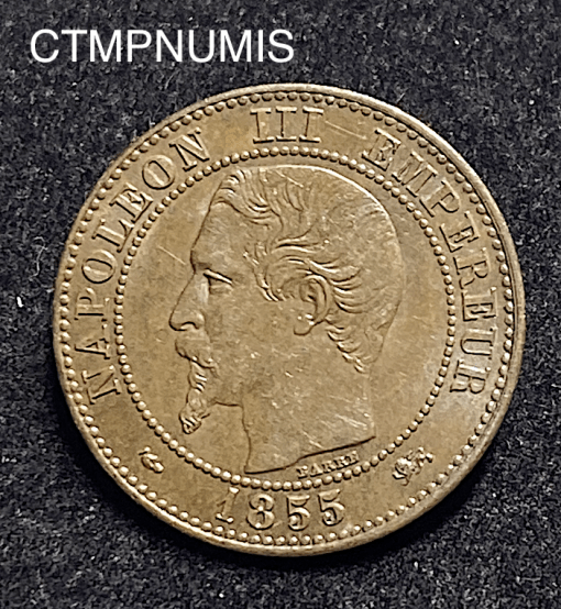 ,MONNAIE,2,CENTIMES,NAPOLEON,1855,D,LYON,