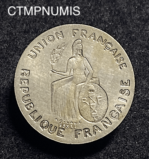 ,MONNAIE,NOUVELLE,CALEDONIE,ESSAI,50,CENTIMES,1948,