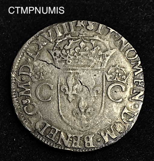 ,MONNAIE,ROYALE,CHARLES,IX,TESTON,1568,TOULOUSE,